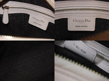 Load image into Gallery viewer, Christian Dior クリスチャンディオール LADY DIOR レディディオール ミディアムバッグ ラムスキン カナージュ 2WAY 美品 中古 4b003456