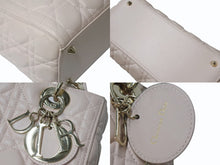 Load image into Gallery viewer, Christian Dior クリスチャンディオール LADY DIOR レディディオール ミディアムバッグ ラムスキン カナージュ 2WAY 美品 中古 4b003456