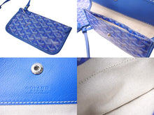 画像をギャラリービューアに読み込む, 新品未使用 GOYARD ゴヤール サンルイPM トートバッグ STLOUIPMLTY10CL10P PVC レザー ヘリンボーン ブルー 中古 4b003458