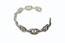 Load image into Gallery viewer, 極美品 HERMES エルメス シェーヌダンクル アンシェネ バングル 重量約17.9g サイズST Ag925刻印 9コマ シルバー925 中古 4b003459