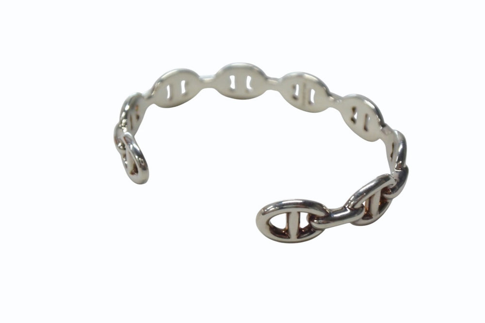 Very good condition HERMES Chaine d'Ancle Enchene bangle Weight approx. 17.9g Size ST Ag925 stamp 9 frames Silver 925 Used 4b003459