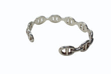 Load image into Gallery viewer, 極美品 HERMES エルメス シェーヌダンクル アンシェネ バングル 重量約17.9g サイズST Ag925刻印 9コマ シルバー925 中古 4b003459
