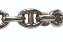 Load image into Gallery viewer, 極美品 HERMES エルメス シェーヌダンクル アンシェネ バングル 重量約17.9g サイズST Ag925刻印 9コマ シルバー925 中古 4b003459