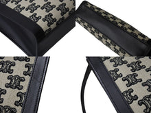 画像をギャラリービューアに読み込む, 極美品 CELINE セリーヌ トートバッグ トリンオフ スモールバーティカルカバ 194352CS8.38NO カーフスキン キャンバス ブラック ホワイト 中古 4b003460