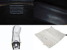 画像をギャラリービューアに読み込む, CELINE セリーヌ ハンドバッグ ショルダーバッグ 2way ラゲージナノショッパー カーフ ブラック ホワイト カーキ 美品 中古 4b003461