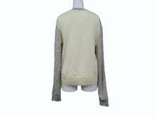 画像をギャラリービューアに読み込む, 極美品 CELINE セリーヌ クルーネック ウール ニット セーター 長袖 イタリア製 23W61/5186 アイボリー グレー サイズXS 中古 4b003468