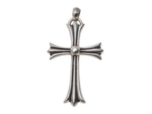 画像をギャラリービューアに読み込む, CHROME HEARTS クロムハーツ ラージCHクロス Wベイル ペンダントトップ チャーム 重量約43.5g STERLING刻印 美品 中古 4b003471