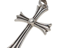 画像をギャラリービューアに読み込む, CHROME HEARTS クロムハーツ ラージCHクロス Wベイル ペンダントトップ チャーム 重量約43.5g STERLING刻印 美品 中古 4b003471