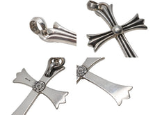 画像をギャラリービューアに読み込む, CHROME HEARTS クロムハーツ ラージCHクロス Wベイル ペンダントトップ チャーム 重量約43.5g STERLING刻印 美品 中古 4b003471