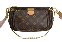 画像をギャラリービューアに読み込む, LOUIS VUITTON ルイヴィトン ミュルティ ポシェット アクセソワール ショルダーバッグ M44840 モノグラム ブラウン ピンク 美品 中古 4b003475