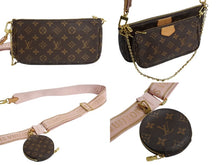 画像をギャラリービューアに読み込む, LOUIS VUITTON ルイヴィトン ミュルティ ポシェット アクセソワール ショルダーバッグ M44840 モノグラム ブラウン ピンク 美品 中古 4b003475