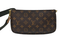 画像をギャラリービューアに読み込む, 極美品 LOUIS VUITTON ルイヴィトン ミュルティポシェット アクセソワール カーキ ショルダーバッグ モノグラム M44813 中古 4b003476