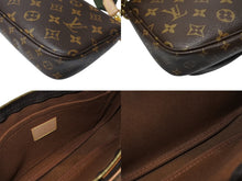 画像をギャラリービューアに読み込む, 極美品 LOUIS VUITTON ルイヴィトン ミュルティポシェット アクセソワール カーキ ショルダーバッグ モノグラム M44813 中古 4b003476