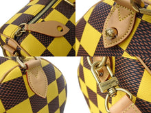 画像をギャラリービューアに読み込む, 極美品 LOUIS VUITTON ルイヴィトン スピーディ バンドリエール 50 ボストンバッグ N40578 ダミエポップキャンバス イエロー 中古 4b003481