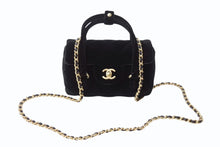 Load image into Gallery viewer, 新品未使用 CHANEL シャネル ハンドバッグ チェーンショルダーバッグ 2WAY ランダム番台 ベルベット ココマーク キルティング ブラック 中古 4b003482