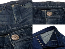Load image into Gallery viewer, CHROME HEARTS クロムハーツ フレアニー デニムパンツ ジーンズ サイズ33 ホースシューボタン インディゴブルー 美品 中古 4b003492