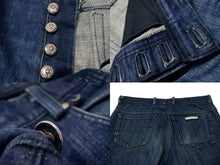 Load image into Gallery viewer, CHROME HEARTS クロムハーツ フレアニー デニムパンツ ジーンズ サイズ33 ホースシューボタン インディゴブルー 美品 中古 4b003492