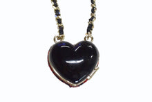 Load image into Gallery viewer, 極美品 CHANEL シャネル ツイード ハート ココマーク ロケットペンダント ネックレス AP9485 B22 K 中古 4b003497