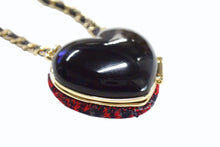 Load image into Gallery viewer, 極美品 CHANEL シャネル ツイード ハート ココマーク ロケットペンダント ネックレス AP9485 B22 K 中古 4b003497
