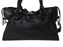 画像をギャラリービューアに読み込む, BALENCIAGA バレンシアガ ジャイアント ブローズ シティ 2WAY ハンドバッグ ブラック レザー 258044 ショルダー シルバー金具 良品 中古 4b003511