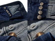 Load image into Gallery viewer, 極美品 CHROME HEARTS クロムハーツ フレアデニムパンツ ブーツカット クロスボール デニムパンツ コットン インディゴ サイズ27 中古 4b003515