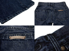 Load image into Gallery viewer, 極美品 CHROME HEARTS クロムハーツ フレアデニムパンツ ブーツカット クロスボール デニムパンツ コットン インディゴ サイズ27 中古 4b003515