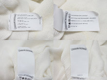 画像をギャラリービューアに読み込む, CHROME HEARTS クロムハーツ 長袖Ｔシャツ ロンT サーマル セメタリークロス レザーパッチ ホワイト コットン サイズXL 美品 中古 4b003518