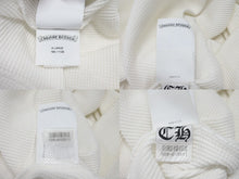 画像をギャラリービューアに読み込む, CHROME HEARTS クロムハーツ 長袖Ｔシャツ ロンT サーマル セメタリークロス レザーパッチ ホワイト コットン サイズXL 美品 中古 4b003518