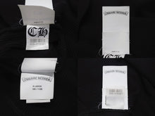 画像をギャラリービューアに読み込む, 極美品 CHROME HEARTS クロムハーツ 長袖Ｔシャツ ロンT サーマル セメタリークロス レザーパッチ ブラック コットン サイズXL 中古 4b003519