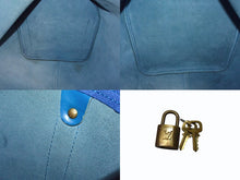 画像をギャラリービューアに読み込む, LOUIS VUITTON ルイヴィトン エピ キーポル55 ボストンバッグ レザー ブルー M42955 ロゴ 旅行バッグ 青 鞄 美品 中古 4b003521