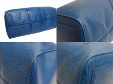 画像をギャラリービューアに読み込む, LOUIS VUITTON ルイヴィトン エピ キーポル55 ボストンバッグ レザー ブルー M42955 ロゴ 旅行バッグ 青 鞄 美品 中古 4b003521