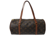 Load image into Gallery viewer, LOUIS VUITTON ルイヴィトン モノグラム パピヨン 30 ハンドバッグ M51365 ブラウン ロゴ ゴールド金具 美品 中古 4b003529
