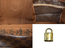 画像をギャラリービューアに読み込む, CELINE セリーヌ ボストンバッグ ブラウン PVC レザー ゴールド金具 美品 中古 4b003533