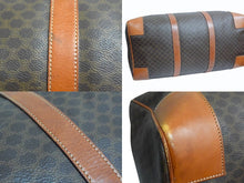 画像をギャラリービューアに読み込む, CELINE セリーヌ ボストンバッグ ブラウン PVC レザー ゴールド金具 美品 中古 4b003533