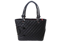 Load image into Gallery viewer, 極美品 CHANEL シャネル カンボンライン ラージトートバッグ 15番台 A25169 ココマーク カーフスキン パテントレザー ブラック 中古 4b003534