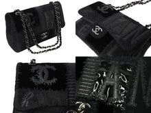 Load image into Gallery viewer, 新品同様 CHANEL シャネル デカマトラッセ30 ラージ パッチワークレザー Sフラップ Wチェーン ショルダーバッグ 25番台 ブラック 中古 4b003535