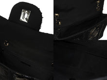 Load image into Gallery viewer, 新品同様 CHANEL シャネル デカマトラッセ30 ラージ パッチワークレザー Sフラップ Wチェーン ショルダーバッグ 25番台 ブラック 中古 4b003535