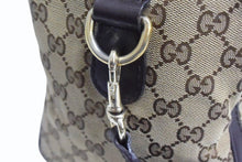 画像をギャラリービューアに読み込む, GUCCI グッチ ボストンバッグ ハンドバッグ シェリーライン 247205 GGキャンバス ベージュ ゴールド金具 美品 中古 4b003540