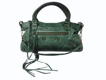 画像をギャラリービューアに読み込む, BALENCIAGA バレンシアガ ザ ファースト 2WAY ショルダーバッグ 103208・213048 グリーン レザー ハンドバッグ 良品 中古 4b003541