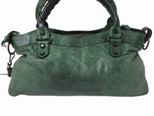 画像をギャラリービューアに読み込む, BALENCIAGA バレンシアガ ザ ファースト 2WAY ショルダーバッグ 103208・213048 グリーン レザー ハンドバッグ 良品 中古 4b003541