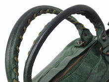 画像をギャラリービューアに読み込む, BALENCIAGA バレンシアガ ザ ファースト 2WAY ショルダーバッグ 103208・213048 グリーン レザー ハンドバッグ 良品 中古 4b003541