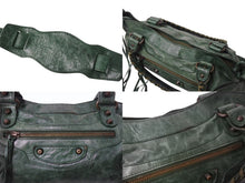 画像をギャラリービューアに読み込む, BALENCIAGA バレンシアガ ザ ファースト 2WAY ショルダーバッグ 103208・213048 グリーン レザー ハンドバッグ 良品 中古 4b003541