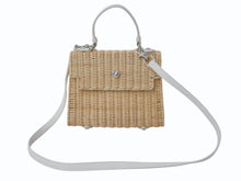 画像をギャラリービューアに読み込む, CHROME HEARTS クロムハーツ ドーリーストロー 2WAY ハンドバッグ ハート クロスボール 籐製 レザー シルバー925 美品 中古 4b003546