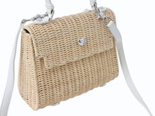 画像をギャラリービューアに読み込む, CHROME HEARTS クロムハーツ ドーリーストロー 2WAY ハンドバッグ ハート クロスボール 籐製 レザー シルバー925 美品 中古 4b003546