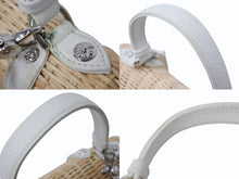 画像をギャラリービューアに読み込む, CHROME HEARTS クロムハーツ ドーリーストロー 2WAY ハンドバッグ ハート クロスボール 籐製 レザー シルバー925 美品 中古 4b003546