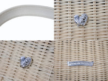 画像をギャラリービューアに読み込む, CHROME HEARTS クロムハーツ ドーリーストロー 2WAY ハンドバッグ ハート クロスボール 籐製 レザー シルバー925 美品 中古 4b003546