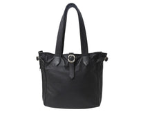 画像をギャラリービューアに読み込む, CHROME HEARTS クロムハーツ ガンスリンガー ビジネス トートバッグ レザー シルバー925 ブラック 美品 中古 4b003548