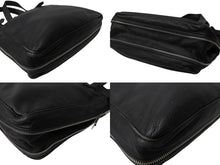 画像をギャラリービューアに読み込む, CHROME HEARTS クロムハーツ ガンスリンガー ビジネス トートバッグ レザー シルバー925 ブラック 美品 中古 4b003548