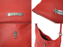 画像をギャラリービューアに読み込む, CHROME HEARTS クロムハーツ ダガー ショルダーバッグ ワンショルダーバッグ レッド レザー シルバー925 美品 中古 4b003553