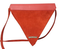 Load image into Gallery viewer, 極美品 CHROME HEARTS クロムハーツ 5PT ラージスター ショルダーバッグ レッド ベロア レザー シルバー925 中古 4b003554